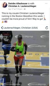 Boston Marathon Race Report Cousin