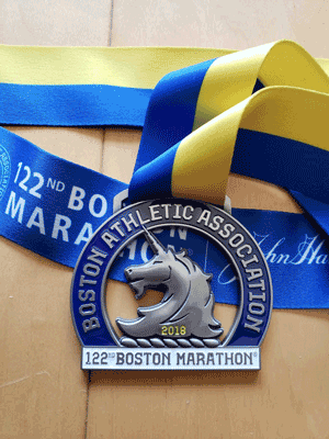 Boston Marathon Race Report Medal